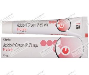 Tubo e astuccio di aciclovir crema al 5%