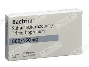 Confezione di Bactrim, compresse di sulfametossazolo e trimetoprim