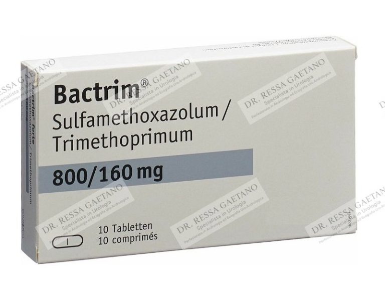 Confezione di Bactrim, compresse di sulfametossazolo e trimetoprim