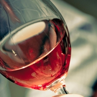 Calice di vino rosso