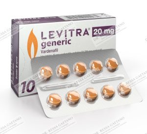 Confezione di Levitra con il blister delle compresse di vardenafil