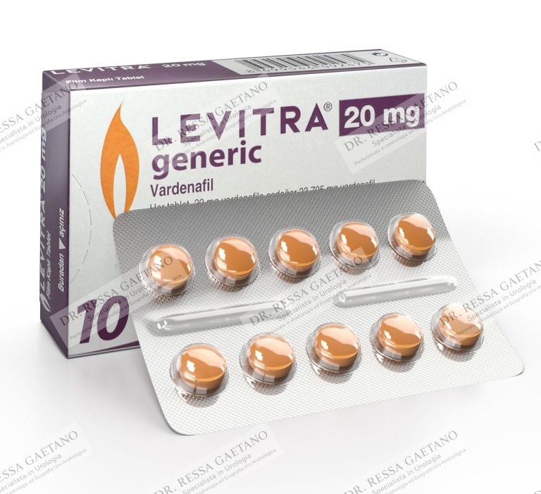 Confezione di Levitra con il blister delle compresse di vardenafil