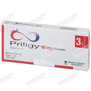 Confezione di Priligy, compresse di dapoxetina