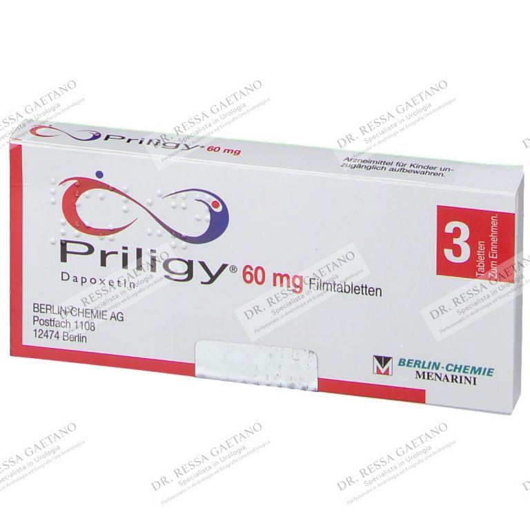 Confezione di Priligy, compresse di dapoxetina