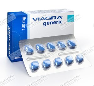 Confezione di Viagra con il blister delle compresse di sildenafil
