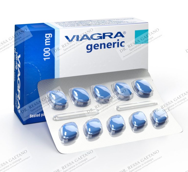 Confezione di Viagra con il blister delle compresse di sildenafil